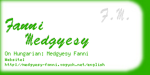 fanni medgyesy business card